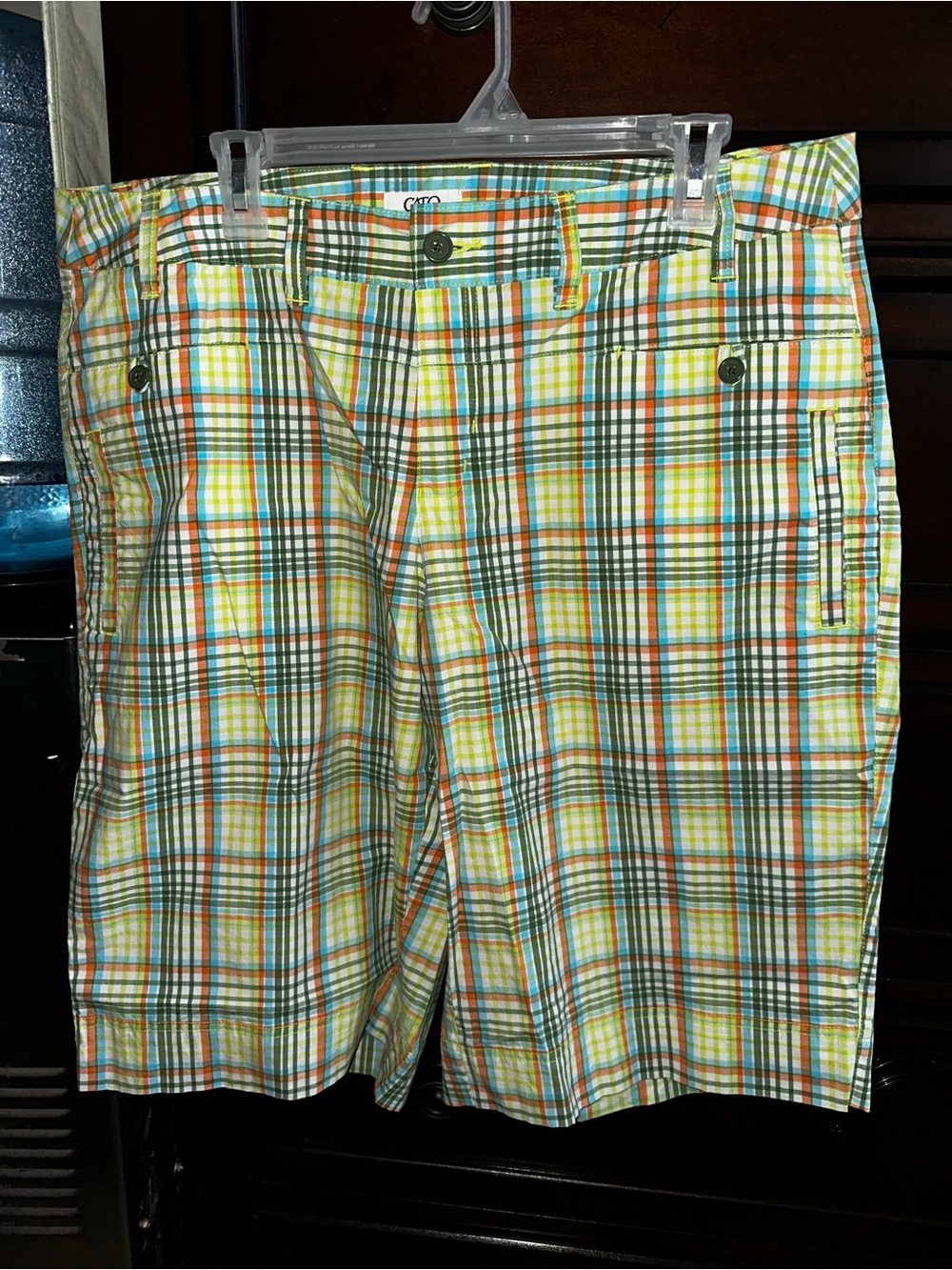 Cato green plaid shorts y2K vintage plus size 18 W